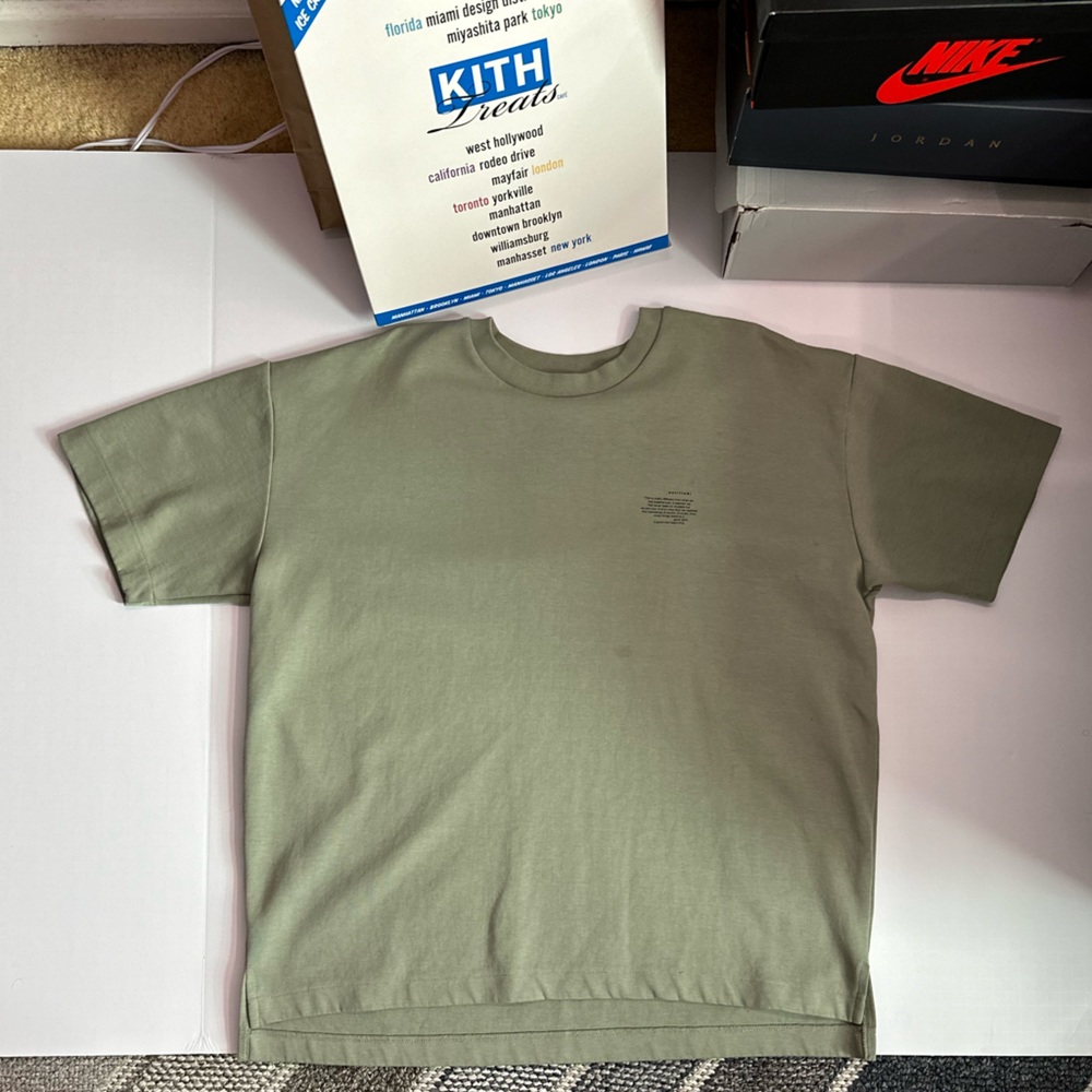 Zara, weighted cotton shirt, olive green, Large
